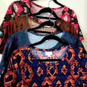 Lot of4 Lularoe Carly Dresses EUC Medium and Small